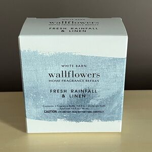 Two Pack Bath & Body Works Fresh Rainfall & Linen Wallflowers Refills